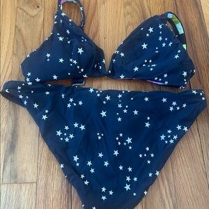 Maaji Multicolor Striped Bikini with Starry Bottoms